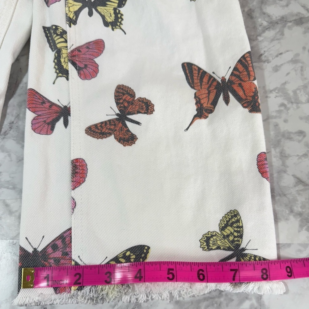 Butterfly 90's Boyfriend Straight Leg raw hem crop Jeans - Size 27 by PacSun - Picture 6 of 12